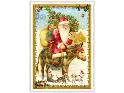 Vianočné pohľadnice Santa 10,5 x 15 cm