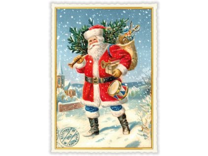 Vánoční pohlednice Santa 10,5 x 15 cm