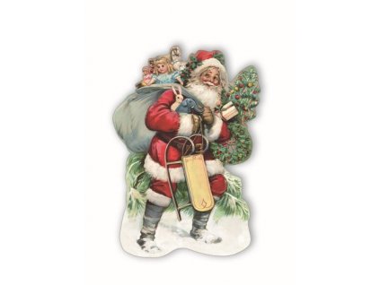 Vánoční pohlednice Santa 12 x 17,6 cm