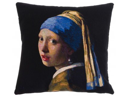 Gobelínový poťah na vankúš Dievča s perlou, Jan Vermeer 45x45 cm