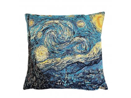 Gobelínový povlak na polštář Hvězdná noc, Vincent van Gogh 45x45 cm