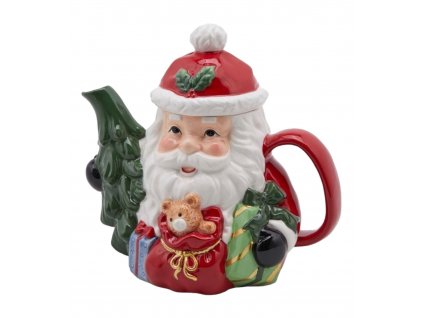 Vianočná čajová kanvica Santa s darčekmi 20 cm