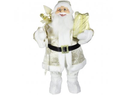 Vianočné dekorácie Santa v zlatom kabátiku 80 cm