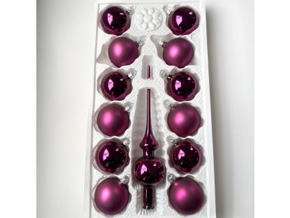 Sada vánočních ozdob se špicí enzián