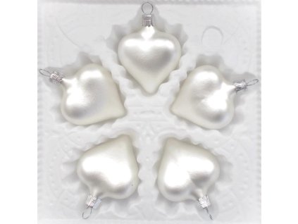 6115 vanocni ozdoba srdce stribrne matne 1