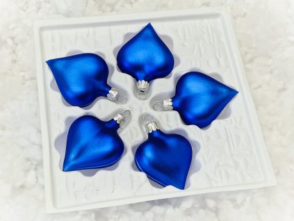 Vánoční ozdoba srdíčko modré