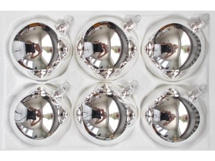 Vánoční ozdoba bílá lesklá