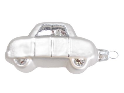 vanocni ozdoba stribrne auto