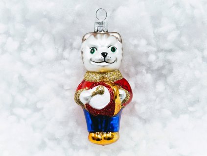 Vánoční ozdoba kocour s bubínkem