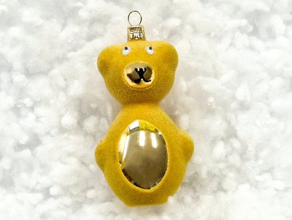 Vánoční ozdoba medvěd sv. hnědý semišový