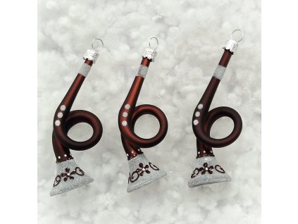 Vánoční ozdoba Lesní roh hnědý