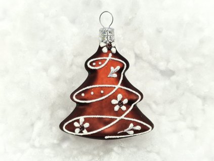 Vánoční ozdoba Stromeček perník hnědý