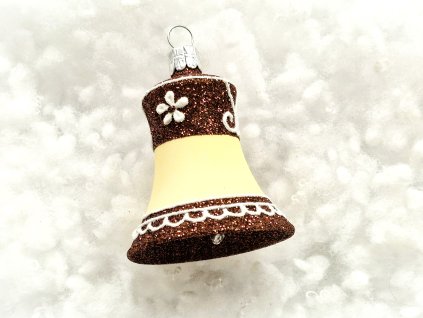 Vánoční ozdoba zvoneček vanilka
