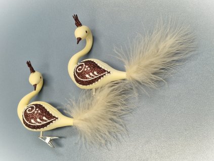Vánoční ozdoba Labutě vanilka