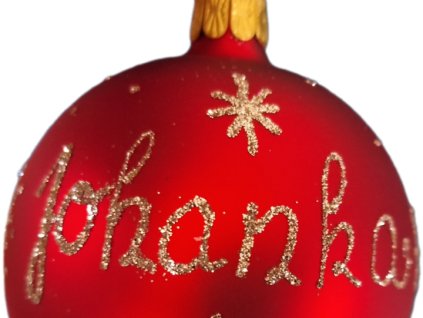 Vánoční ozdoba se jménem koule červená