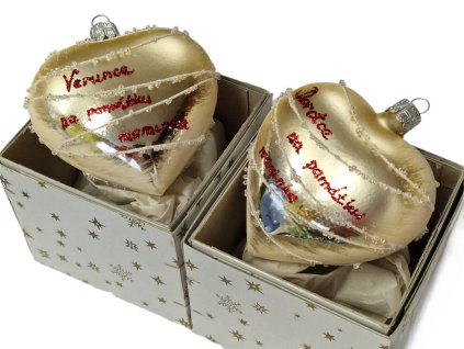 Vánoční ozdoby se jménem srdce velké