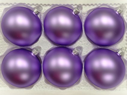Vánoční ozdoby Fialové koule levandule (7)