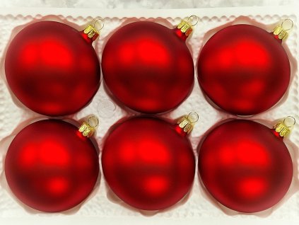 Vánoční ozdoba Koule červená matná /8