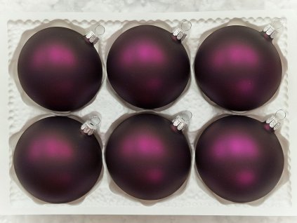 Vánoční ozdoba koule enzián, tmavě fiálová