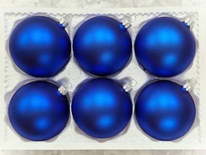 Vánoční ozdoba koule kobaltově modrá (1)