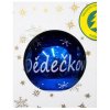 Vánoční ozdoba Dědečkovi koule modrá 02