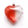 Vánoční ozdoba srdce buclaté červené/čiré