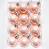 Vánoční ozdoba koule 3cm, porcelán světle růžová