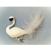 Vánoční ozdoba Labuť bílá potahovaná