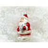 Vánoční ozdoba Santa s balíčkem