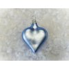 Vánoční ozdoba srdíčko světle modré matné
