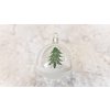 Vánoční ozdoba Koule bílá zelený stromek 3