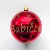 Vánoční ozdoba koule červená Babičce