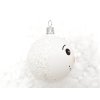 Vánoční ozdoba Koule Sněhulák bílý