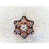 Vánoční ozdoba Hvězda se sněhovou vločkou Perníček