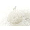 Vánoční ozdoba Koule Sněhulák bílý