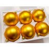 Vánoční ozdoba koule zlatá matná 8 cm
