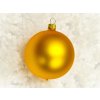 Vánoční ozdoba koule zlatá matná 8 cm