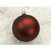 Vánoční ozdoba koule hnědá 8 cm (6)