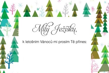 Dopis Ježíškovi – vzor i PDF šablona k vytisknutí