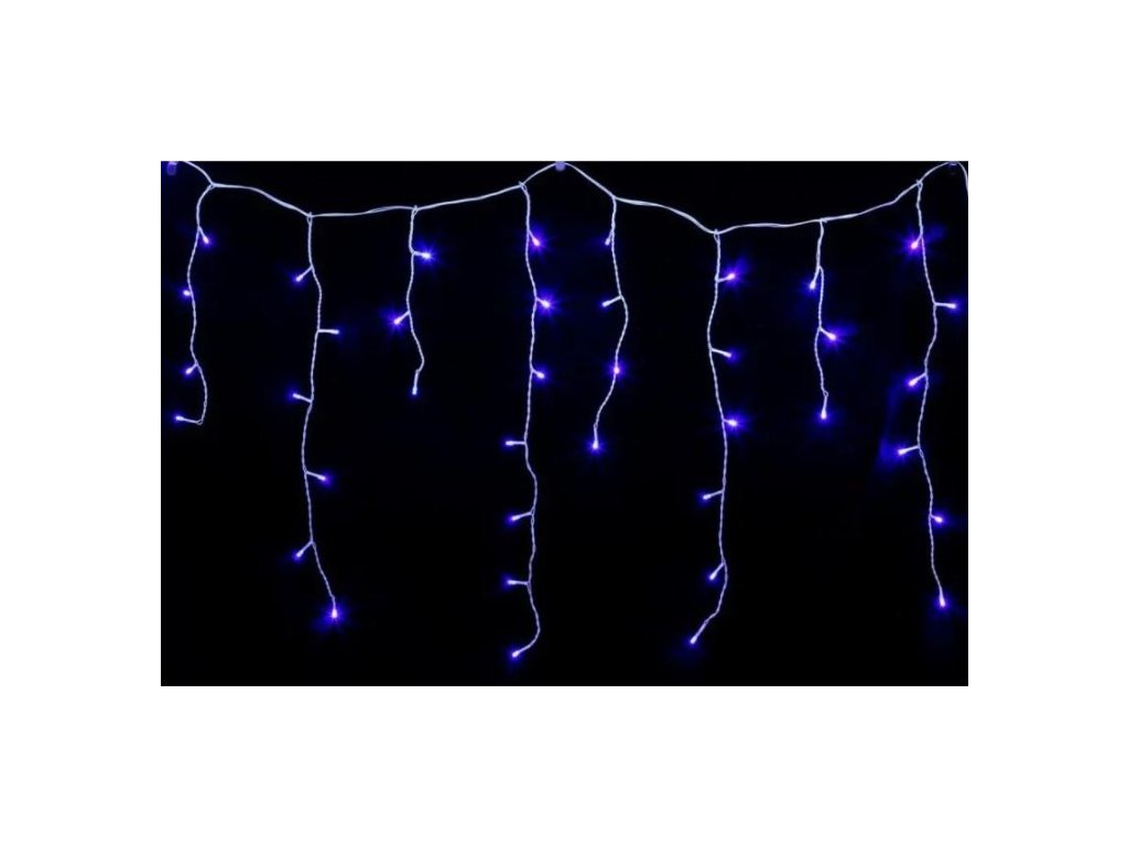 Venkovní LED vánoční závěs - modrá, se záblesky, propojovatelné, různé délky  na výběr - Vanocniretezy.cz
