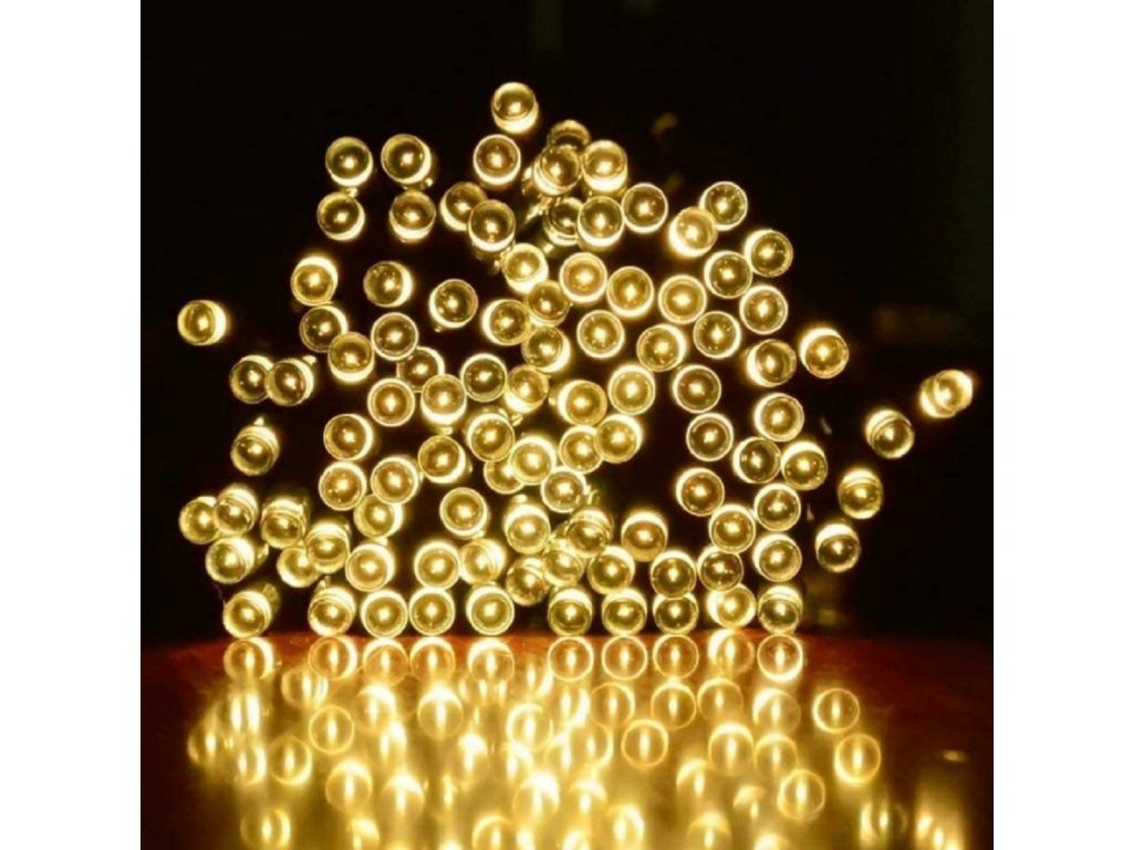 Venkovní LED vánoční řetěz, teplá bílá, 20m, 1000 LED, se záblesky nebo stálé svícení