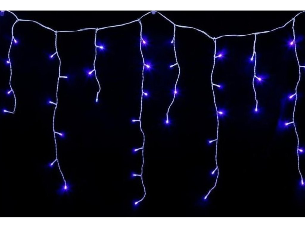 Venkovní LED vánoční závěs, 7mm LED - modrá, se záblesky, 3m až 10m
