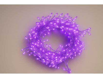 Vánoční LED nano řetěz, fialová, 2m, 200 LED