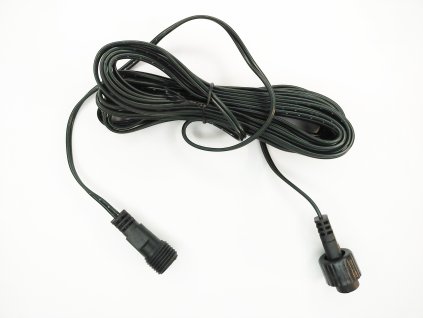 Prodlužovací přívodní kabel k venkovním LED vánočním řetězům a závěsům, 5m
