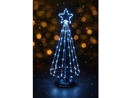 Vnitřní vánoční LED světelný kužel, 45 cm, na baterie i do zásuvky