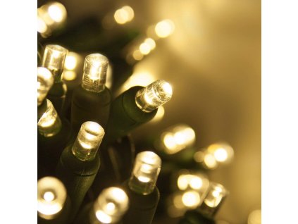 Venkovní LED vánoční řetěz - teplá bílá, 5m, 50 LED
