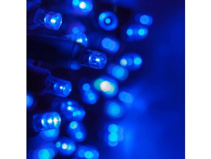 Venkovní LED vánoční řetěz - modrá, 100m, 1000 LED