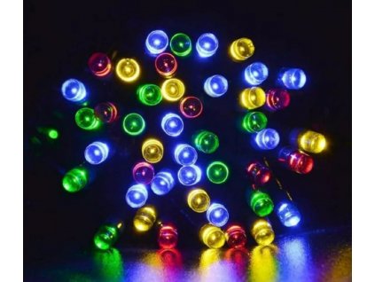 Venkovní LED vánoční řetěz, různobarevná, 10m, 500 LED, STÁLÉ SVÍCENÍ, propojovatelný