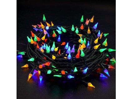 Vnitřní LED vánoční řetěz se špičatými LED diodami - různobarevná