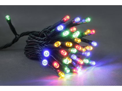 Vnitřní vánoční LED řetěz, různobarevná, 5m, 50 LED